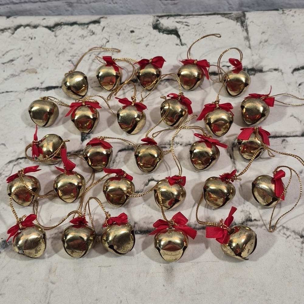 Vintage Jingle Bell Christmas Tree Ornaments Large Lot Of 27 Bells
